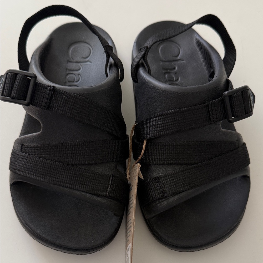 Chaco Kids Black Strap Sandals
